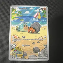 Pokemon Dwebble 129/086 Sv: Black Bolt Holo illustration Rare Card - Image 1