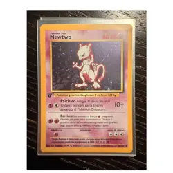 Mewtwo 10/102 Base Set 1st Edition Holo Rare Italian Pokemon TCG Card - Image 1