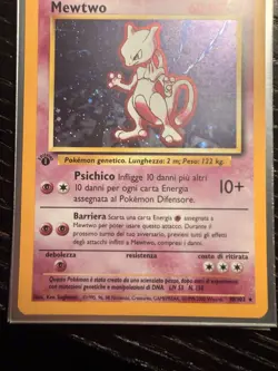 Mewtwo 10/102 Base Set 1st Edition Holo Rare Italian Pokemon TCG Card - Image 3