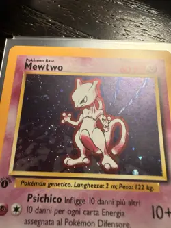 Mewtwo 10/102 Base Set 1st Edition Holo Rare Italian Pokemon TCG Card - Image 5
