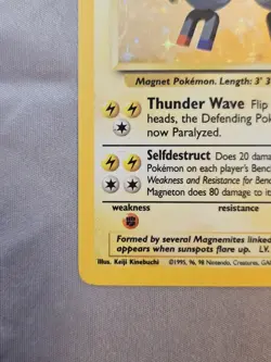 Magneton 9/102 Base Set Holo Unlimited Rare Card Pokemon TCG 1999 LP/MP - Image 3