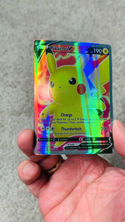 Pikachu V Charge HP190 #170/185 Holo Fan Art Display Collector Card NM! - Image 2