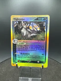 Mightyena 10/109 Ruby and Sapphire Reverse Holo Rare Pokemon Card - Image 1
