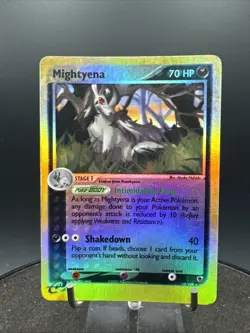 Mightyena 10/109 Ruby and Sapphire Reverse Holo Rare Pokemon Card - Image 2