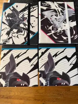 Pokemon Set of 2 Black Bolt & White Flare BINDERS and POSTER ONLY *NO PACKS* - Image 1