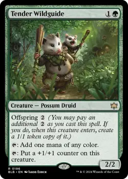 Tender Wildguide 196 R Bloomburrow Magic: The Gathering NM/M - Image 1