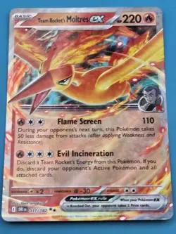 Pokemon TCG Team Rocket's Moltres ex 031/182 Destined Rivals Double Rare NM - Image 1