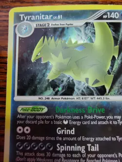 Tyranitar Lv.61 30/100 Stormfront Holo Rare Pokemon Card TCG 2008 MP - Image 2