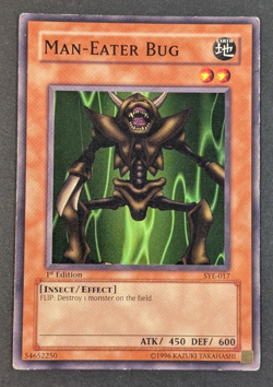 Yugioh TCG - 1x Man Eater Bug - SYE-017 - LP - 1st Edition - Vintage Common 2004 - Image 1