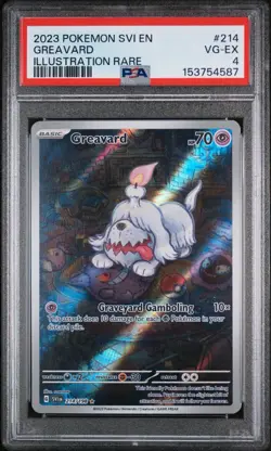 POKEMON SVI EN-SCARLET & VIOLET GREAVARD ILLUSTRATION RARE PSA 4 NEW CERT 2026 - Image 1