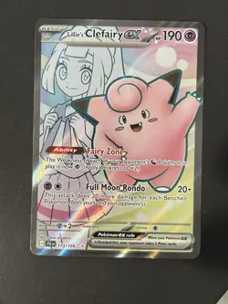 2025 Pokemon LILLIE'S CLEFAIRY EX #173/159 JTG Double Rare - Never Played 💎 - Image 1