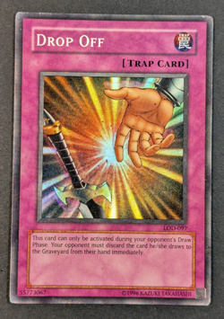 Yugioh TCG - 1x Drop Off - LOD-097 - LP/MP - Vintage Unlimited - Super Rare 2003 - Image 1
