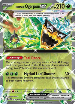Teal Mask Ogerpon ex 012/131 Sv: Prismatic Evolutions Holo - Pokemon TCG - NM - Image 1