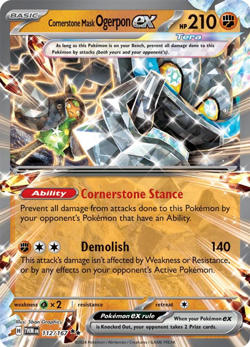Cornerstone Mask Ogerpon ex 112/167 Sv06: Twilight Masquerade Holo - Pokemon TCG - Image 1