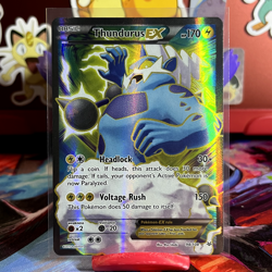 Thundurus EX 2015 (98 Full Art) 98/108 Pokemon Roaring Skies Holo Ryo.Ueda - Image 1
