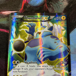 Thundurus EX 2015 (98 Full Art) 98/108 Pokemon Roaring Skies Holo Ryo.Ueda - Image 4