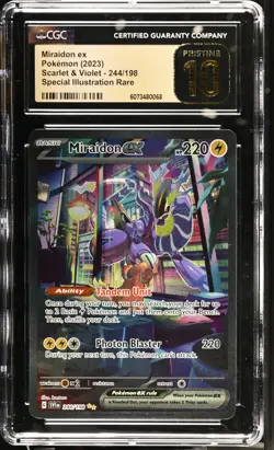 2023 Pokemon Miraidon EX SV 244/198 SPECIAL ILLUSTRATION RARE CGC PRISTINE 10 - Image 1