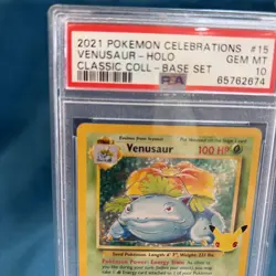 2021 Pokemon Celebrations Venusaur Holo #15 PSA 10 - Image 2
