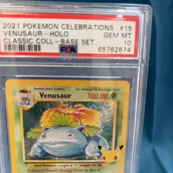 2021 Pokemon Celebrations Venusaur Holo #15 PSA 10 - Image 3