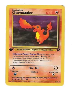 2000 Pokemon Team Rocket Charmander 1st Edition #50/82 Common - Image 1