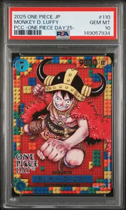 2025 ONE PIECE JPN PREMIUM COLLECTION OP DAY'25 #110 MONKEY D. LUFFY PSA 10 - Image 1