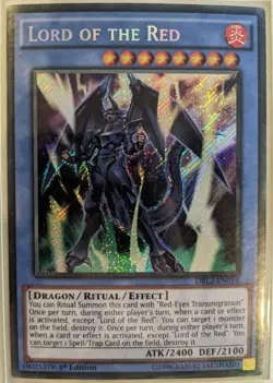 YuGiOh Lord of the Red Secret Rare 1st Edition DRL2-EN016 - Image 1