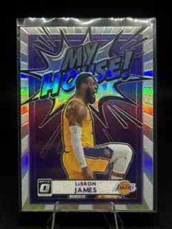 LEBRON JAMES 2020-21 DONRUSS OPTIC MY HOUSE! HOLO PRIZM LAKERS Q5190 - Image 1