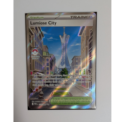 Lumiose City 111/088 POR Holo Foil Uncommon Trainer-Stadium Pokemon TCG Card - Image 1