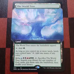 Mtg The World Tree NM (Extended Art) Kaldheim Rare Land Card - Image 1