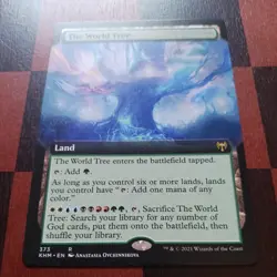 Mtg The World Tree NM (Extended Art) Kaldheim Rare Land Card - Image 2