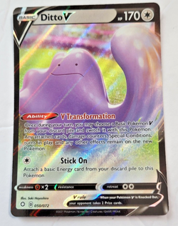 Pokemon Ditto V 050/072 Shining Fates Ultra Rare Holo Basic 170HP English Card - Image 1