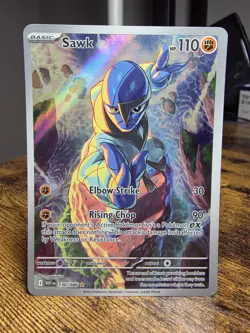 Pokemon Sawk Illustration Rare Holo 130/086 Sv: White Flare Basic TCG Card NM - Image 1