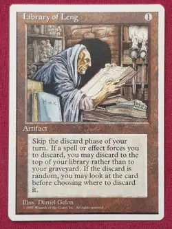 Magic The Gathering 4TH EDITION LIBRARY OF LENG artifact card MTG FOURTH - Image 1