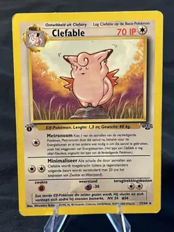 Clefable Jungle 1st Ed Regular Card 17/64 Dutch Pokemon TCG WOTC Non Holo DMG - Image 1