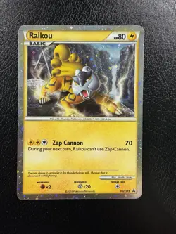 Pokemon TCG Raikou HGSS19 Black Star Promo Holo Card LP - Image 1