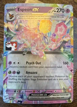 Espeon ex #034/131 English Prismatic Evolutions Play! Stamped Prize Pack Pokemon - Image 1