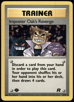 Pokemon Imposter Oak's Revenge Uncommon Team Rocket 76/82 LP 1st Edition - Image 1