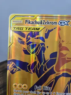 JUMBO Oversized Pikachu & Zekrom GX SM248 Black Star Promo Pokemon Card NM - Image 3