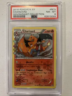 2016 Pokemon XY Charizard RC5/RC32 PSA 8 NM Mint Generations Radiant Collection - Image 1