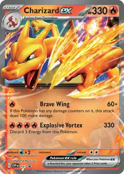 Lightly Played Charizard ex - SVP161 - SVP Black Star Promos Pokemon SV Black St - Image 1