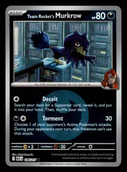 Team Rocket's Murkrow 126/217 ASC ME: Ascended Heroes Pokemon NM Reverse Holo - Image 1