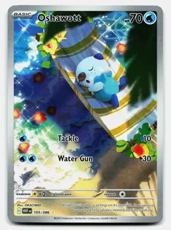 OSHAWOTT WHITE FLARE 105/086 NM ILLUSTRATION RARE POKEMON - Image 2