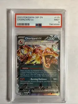 2023 POKEMON OBF EN-OBSIDIAN FLAMES #125 CHARIZARD EX PSA 9 - Image 1