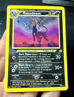 Houndoom 8/64 WOTC Pokemon Neo Revelation 2000 Holo Rare - MP 🌀SWIRL🌀 - Image 1