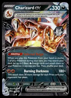 POKEMON CHARIZARD EX -196 SCARLET & VIOLET PROMO 196 HOLO P NM/M - Image 1