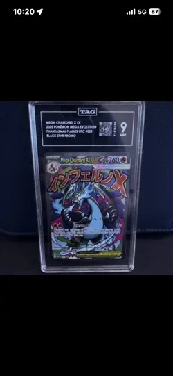 Pokemon Mega Charizard X EX 2025 Promo Holo Me: Mega Evolution 023 TAG 9 - Image 1