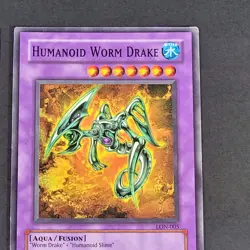 Yugioh TCG - 2x Humanoid Worm Drake - LON-005 + DB1-EN209 - NM/LP Unlimited 2003 - Image 5