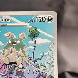 Pokemon Garbodor Illustration Rare Full Art Holo 204/182 Paradox Rift 2023 NM - Image 3