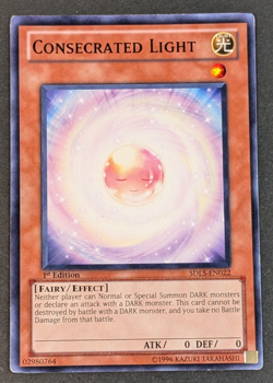 Yugioh TCG - 1x Consecrated Light - SDLS-EN022 - LP - Common - 1st Edition 2011 - Image 1