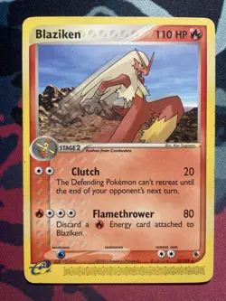 Pokemon TCG Blaziken 15/109 Ruby and Sapphire Regular Rare MP/Damaged - Image 1